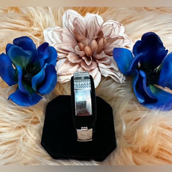 Silver Etched Cuff Bracelet - Picture 6 of 8